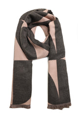 ARC WEAVE SCARF-GREY