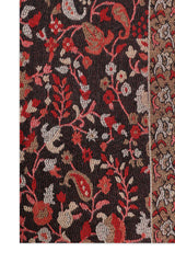 FLORAL MEDALLION SHAWL-MAROON