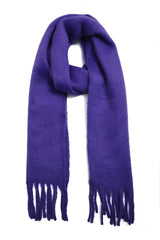 COTTAGE FIBER LONG SCARF-PURPLISH BLUE
