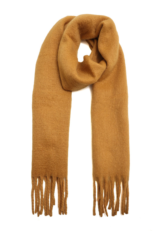 COTTAGE FIBER LONG SCARF-RUST