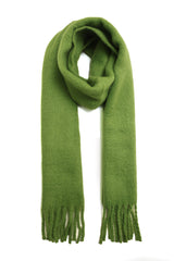 COTTAGE FIBER LONG SCARF-GREEN