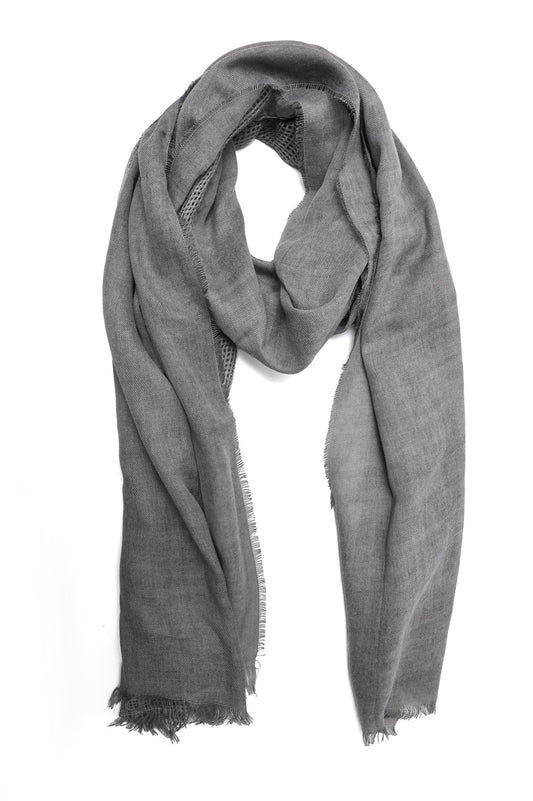 GENTLE FABRIC SCARF-GREY