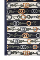 CREST TWILL WRAP-BLACK
