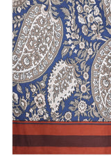 NOBLE GARDEN SILK DRAPE-NAVY