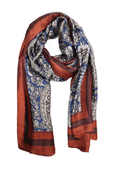 NOBLE GARDEN SILK DRAPE-NAVY