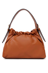 RUE PUFF STITCH BAG-BROWN
