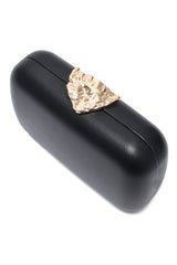BOLD EVENING CLUTCH-BLACK