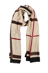 CLASSIC CHECK SCARF-BROWN