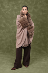 EMINENCE PLUSH FUR CAPE-BROWN