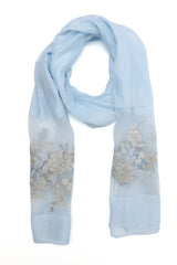 FLORAL LACE DRAPE-SKY-BLU