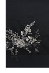FLORAL LACE DRAPE-BLACK