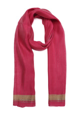 CASUAL FINE LINE SCARF-PINK
