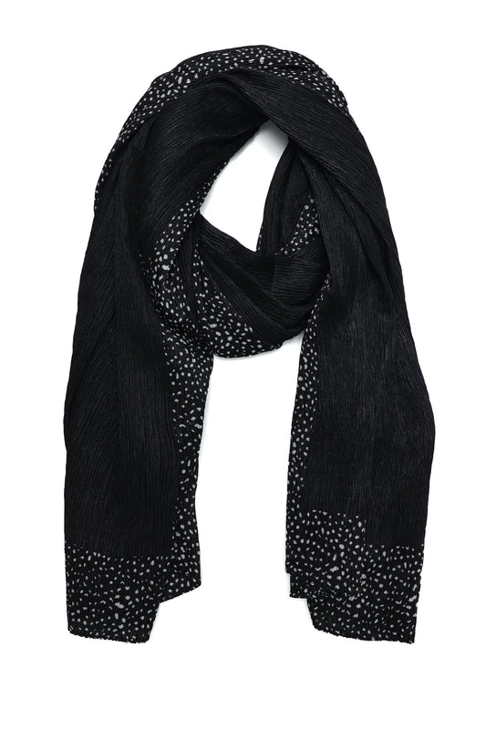 MIDNIGHT SPECK FLOW WRAP-CHARCOAL