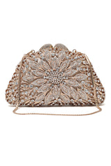 SERAPHINA ROYALE BLOOM CLUTCH-SILV/GOLD