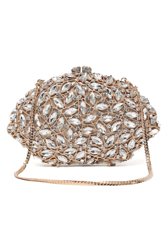 MONARCHA JEWEL CASCADE CLUTCH-SILV/GOLD