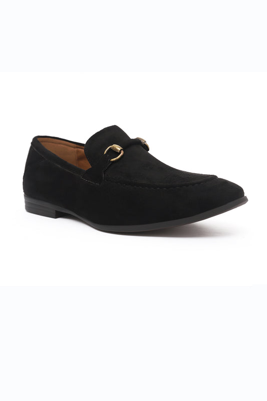 SUEDE SLIPONS-BLACK