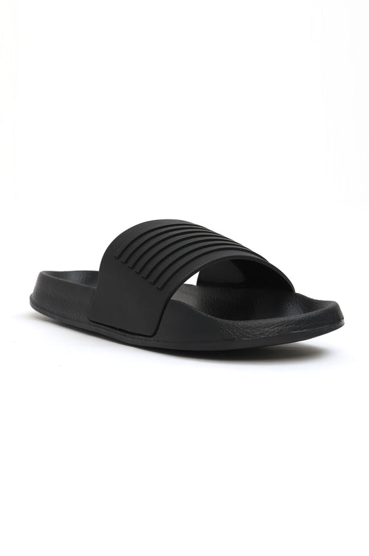 RUBBER SLIDES-BLACK
