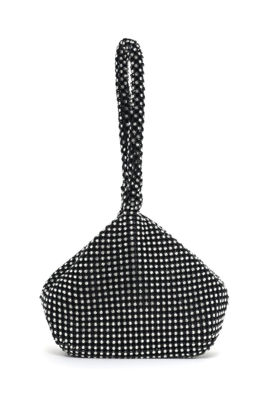 TRIANGLE BLING CLUTCH-BLACK