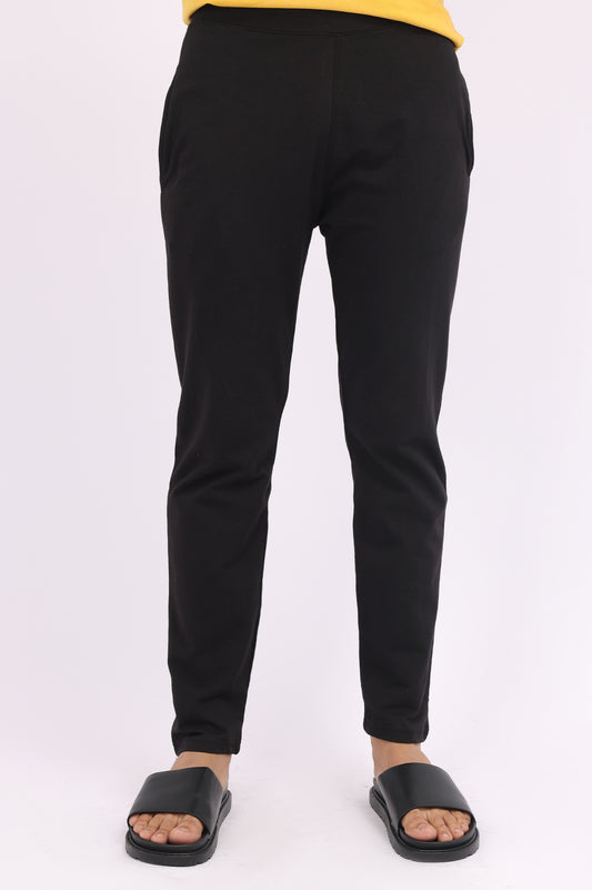 COMFY COTTON TROUSER-BLACK