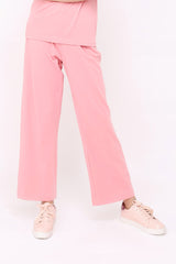 HIGH-STRETCH RELAXED FITNESS TROUSERS-PINK
