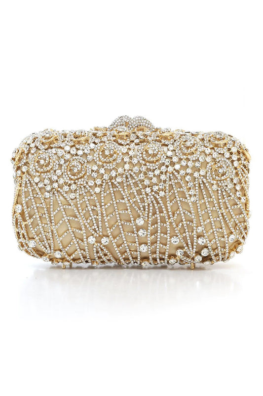 OMBRE CLUTCH-SILVER-GOLD
