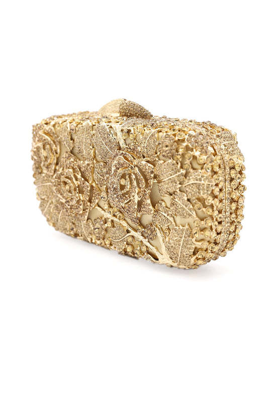 ROSE BUD CLUTCH-GOLD
