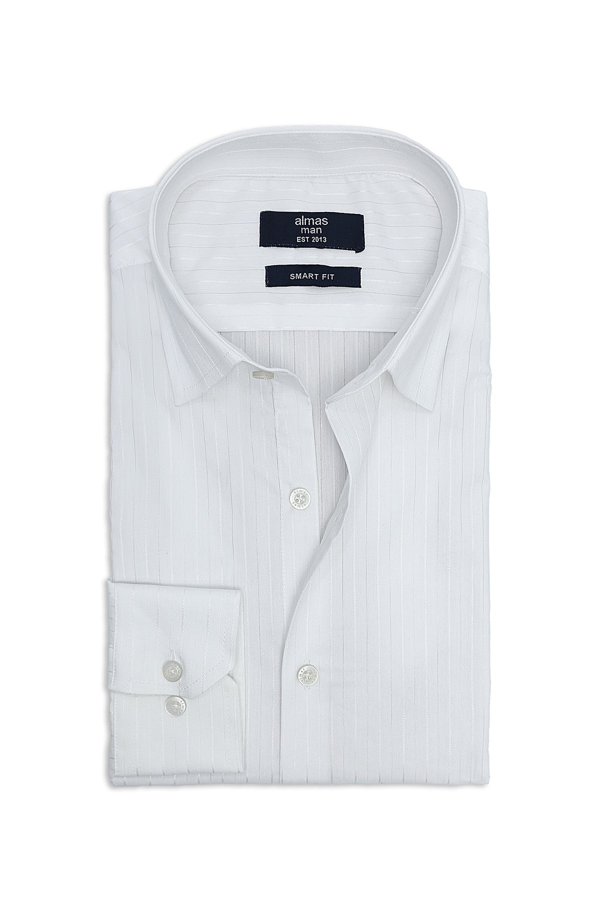 MICRO PATTERN OFFICE SHIRT-WHT/LINING