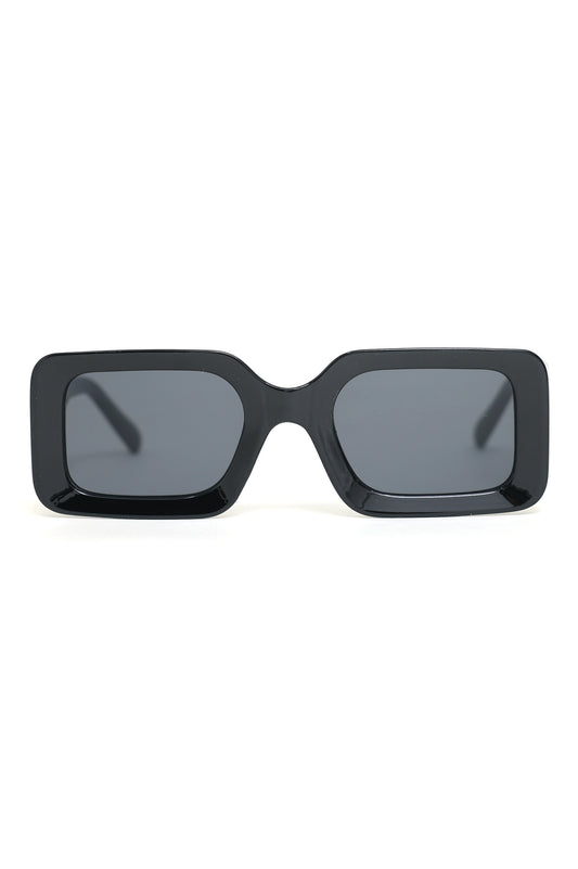 RECTANGULAR SUNGLASSES-BLACK