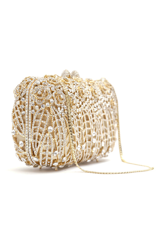 OMBRE CLUTCH-SILVER-GOLD