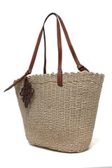 MARBELLA WEAVE CARRYALL-BEIGE