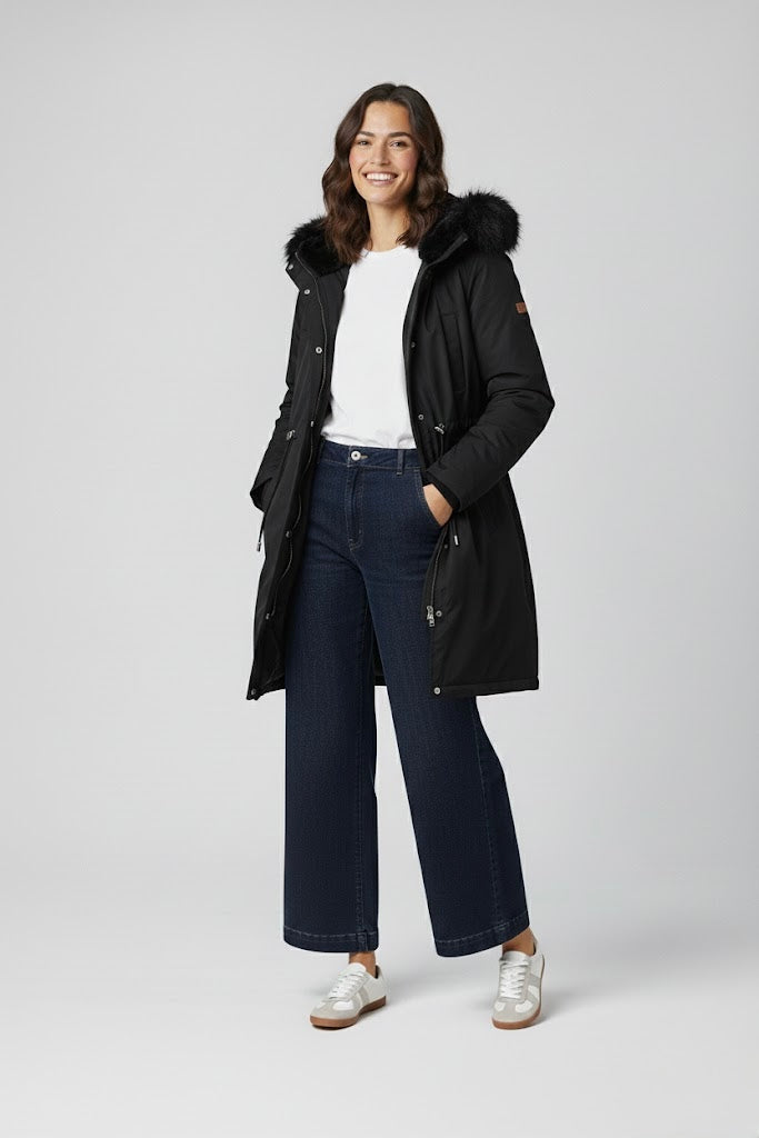 SHEARLING AVIATOR JACKET-BLACK