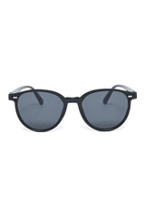 ROUND EDGE TIMELESS STYLE SUNGLASSES-BLACK