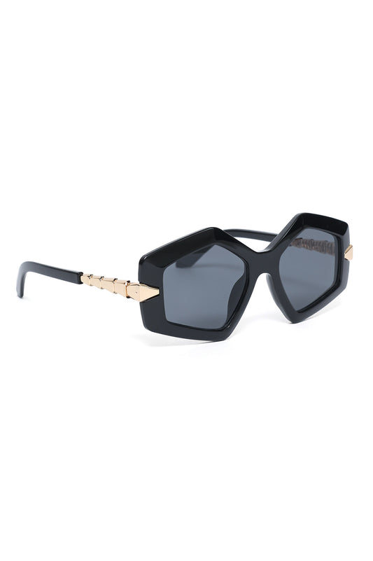 ANGULAR DESIGN PREMIUM SUNGLASSES-BLACK