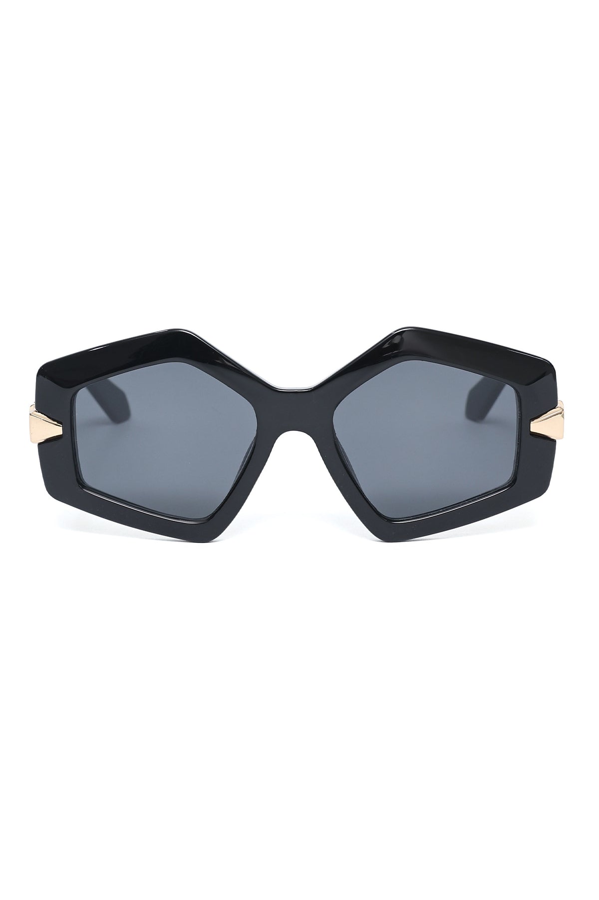 ANGULAR DESIGN PREMIUM SUNGLASSES-BLACK