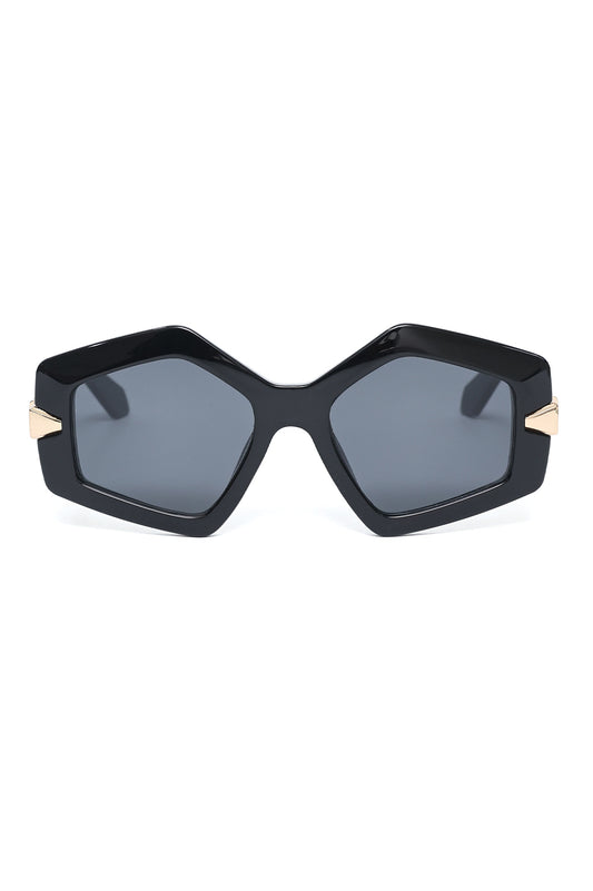 ANGULAR DESIGN PREMIUM SUNGLASSES-BLACK