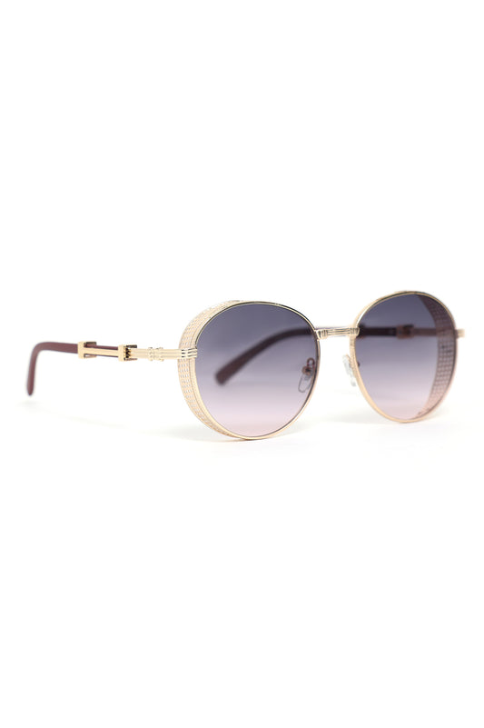 Vintage Round Sunglasses-Black