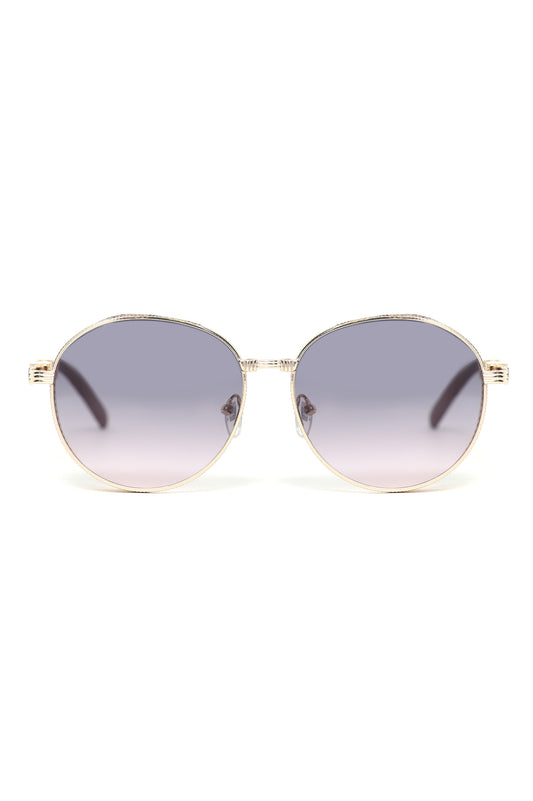 Vintage Round Sunglasses-Black