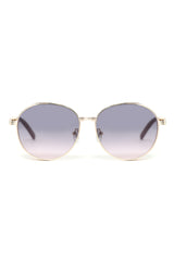 Vintage Round Sunglasses-Black
