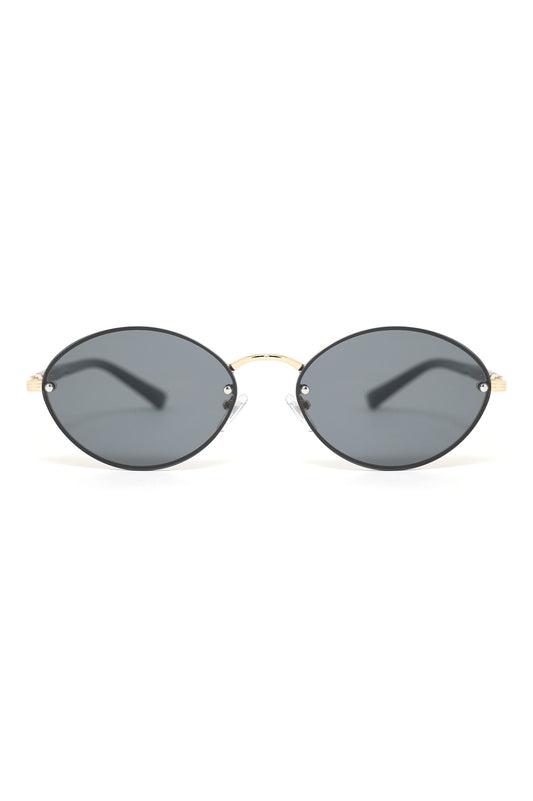 Oval Gradient Sunglasses-Black