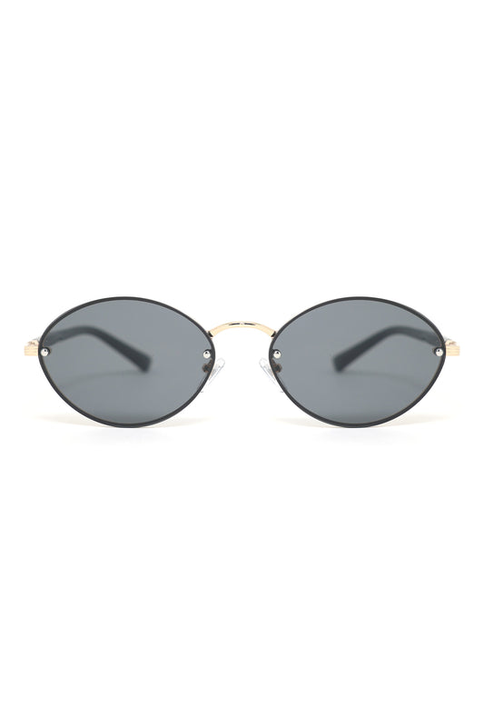 CLASSIC OVAL SUNGLASSES-BLACK