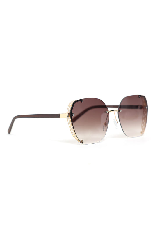 VOYAGE OVERSIZE SUNGLASSES-COFFEE