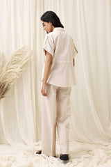 BREEZE WRAP ENSEMBLE CO-ORD SET-BEIGE
