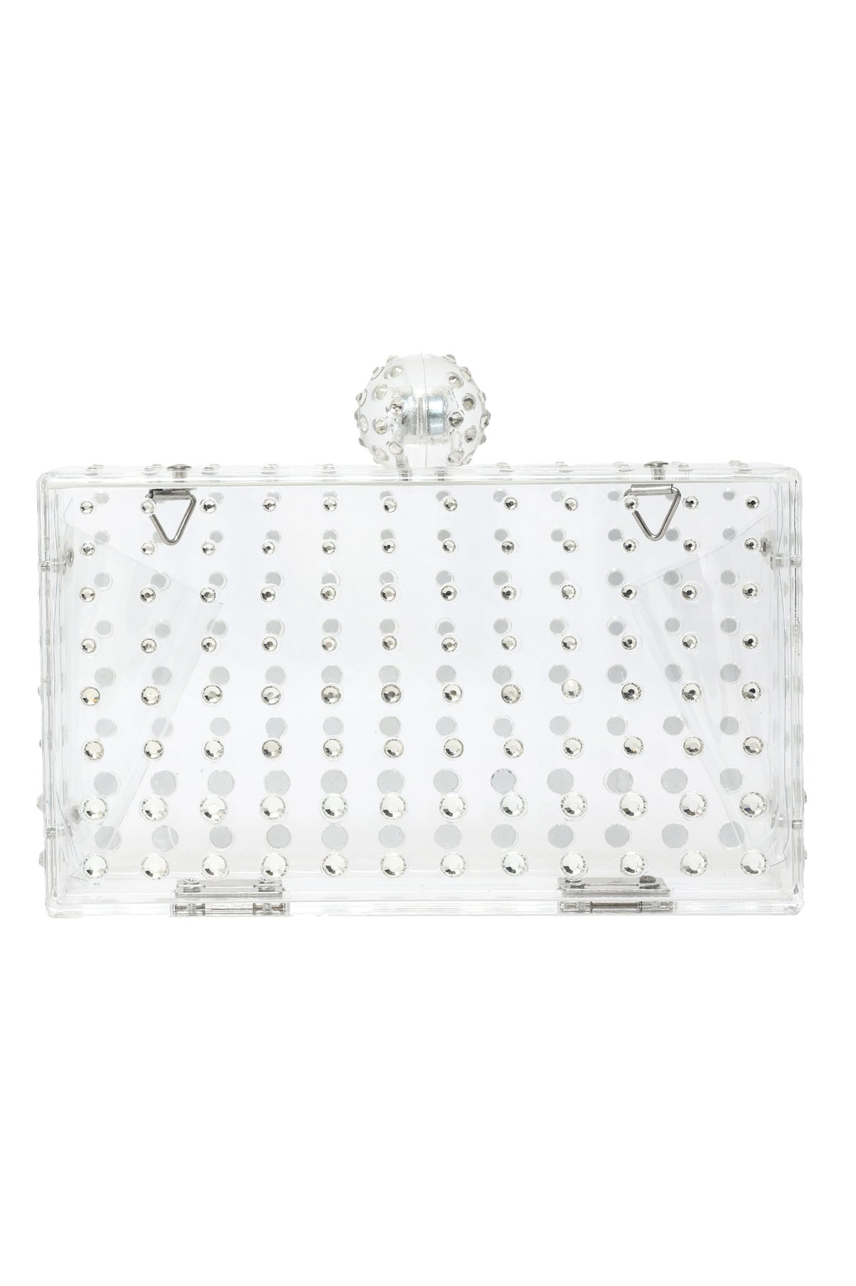 CRYSTAL CLEAR BOX CLUTCH CLEAR Almas