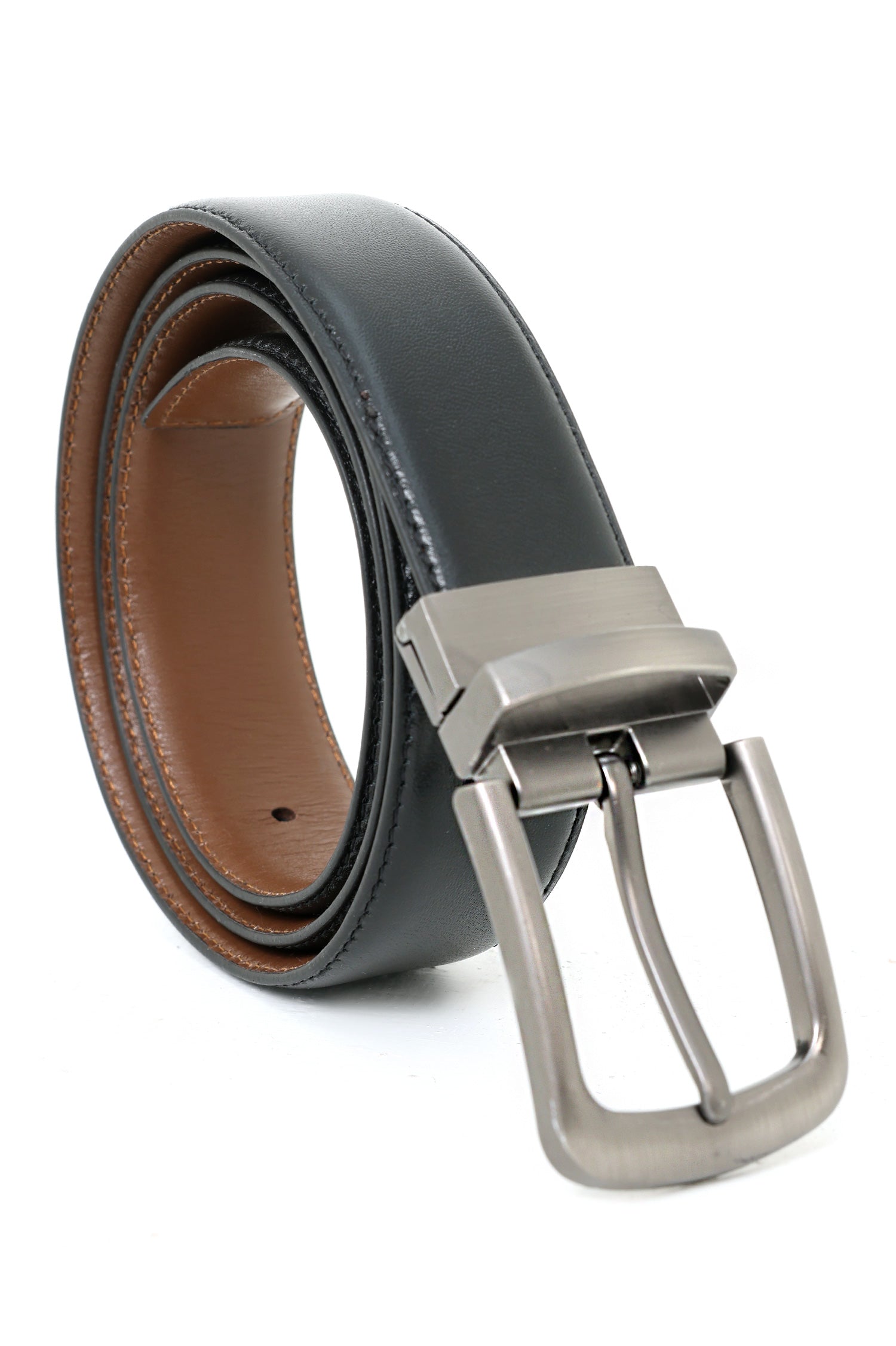 CLASSIC LEATHER BELT-BLACK-BROWN