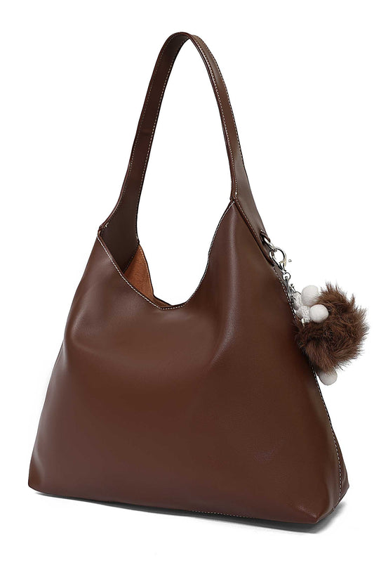 CURVE HOLD BAG-BROWN
