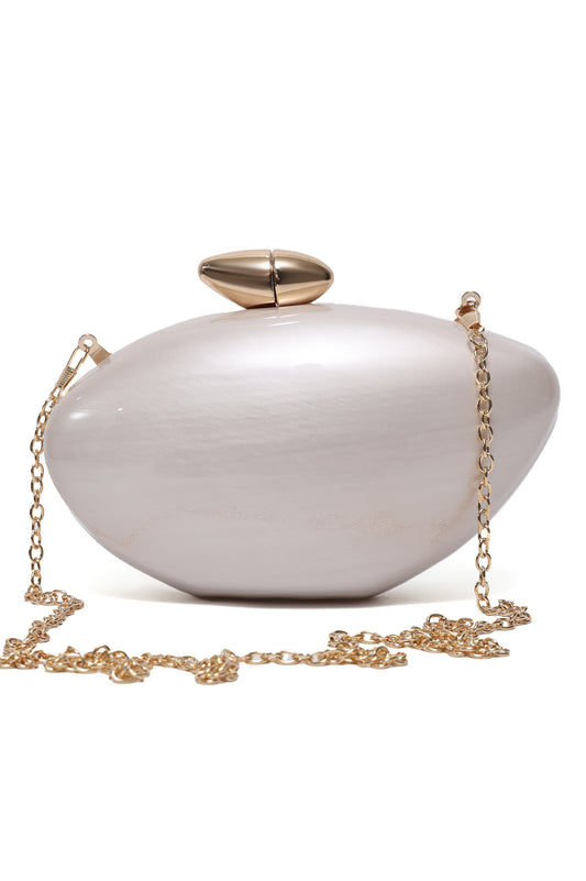 AZMIRA SHELL CLUTCH-BEIGE