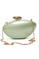 AZMIRA SHELL CLUTCH-LT/GRN