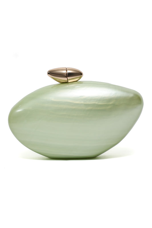 AZMIRA SHELL CLUTCH-LT/GRN