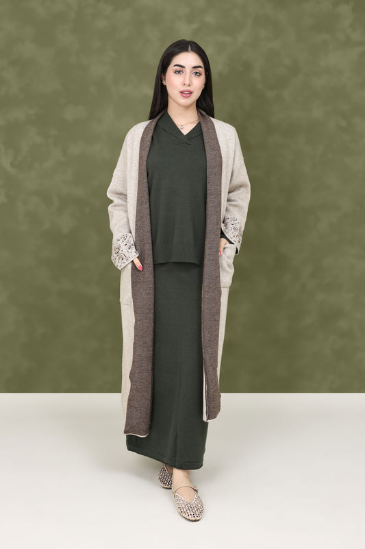 ORNATE EASE SWEATER-BEIGE