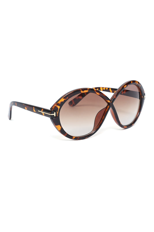 BUTTERFLY FRAME FASHION SUNGLASSES-LEOPARD